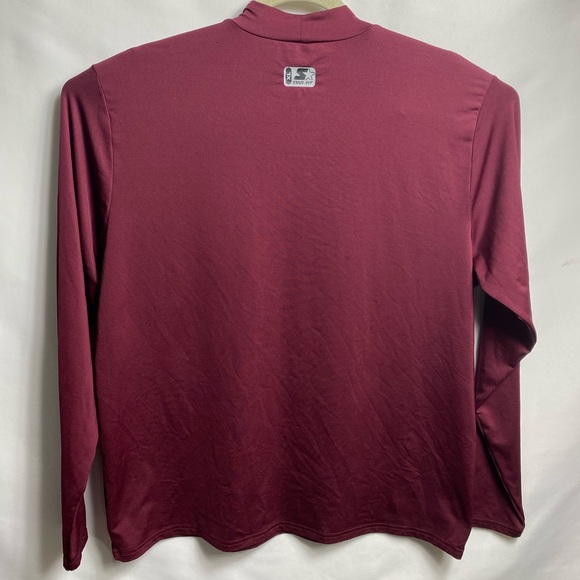 Starter Woman’s Top Sz XL Star-Fit Burgundy Dry Long Sleeves Athletic Turtleneck - Picture 3 of 3